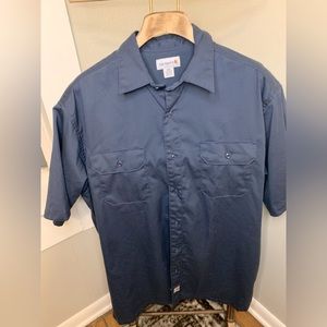 Carhartt mens 2XL Navy Blue Work Shirt